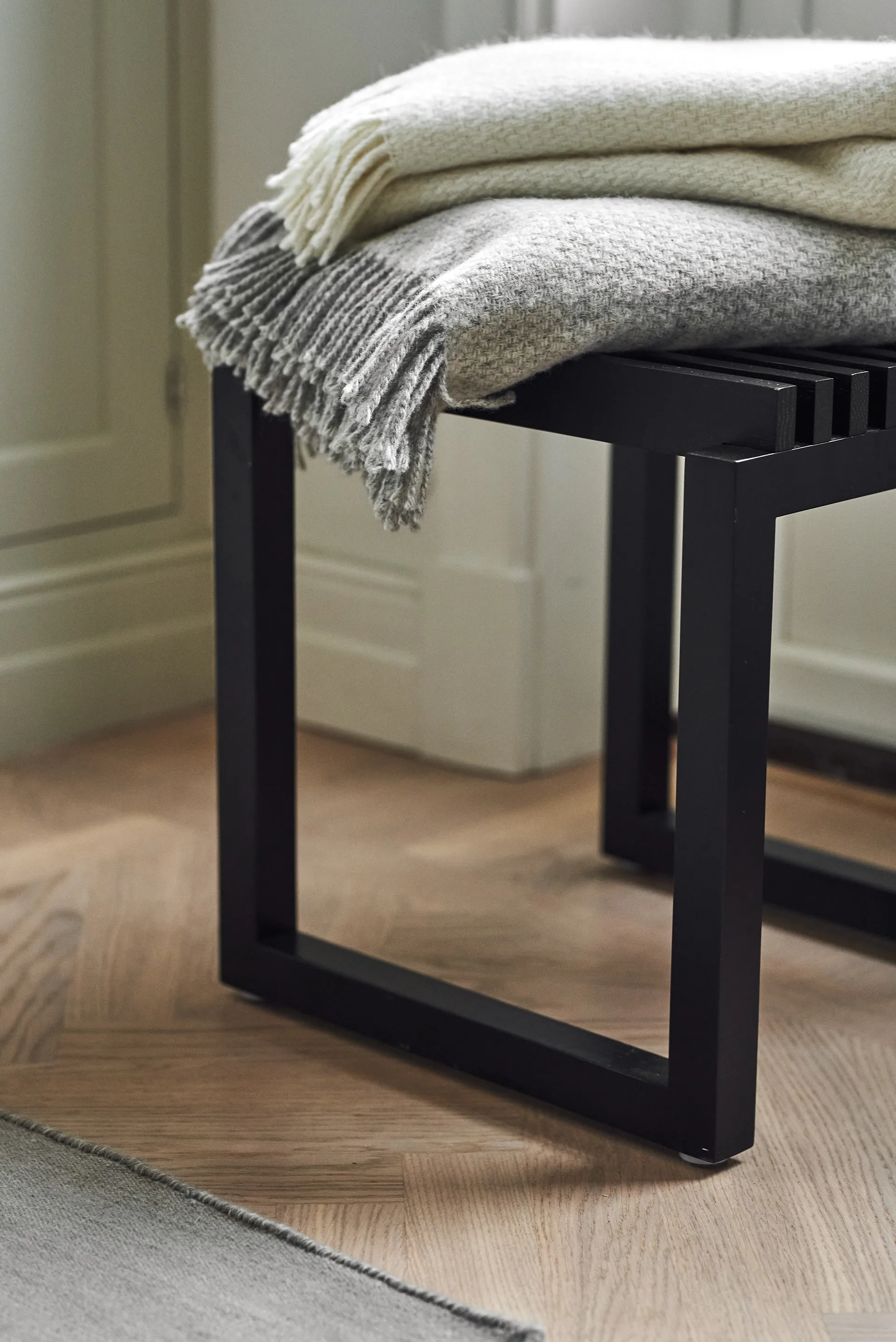 Sandstone wool throw 130x180 cm, Light grey Scandi Living