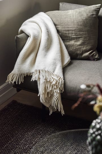 Sandstone wool throw 130x180 cm - Off-white - Scandi Living