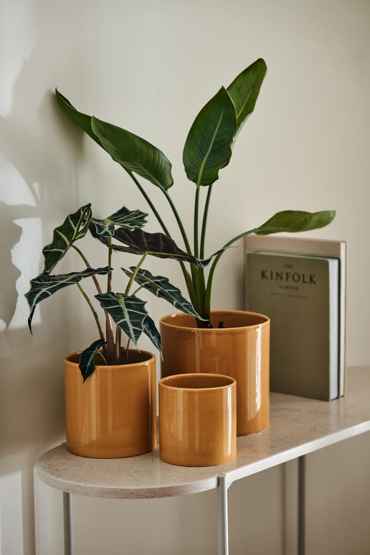 Sleek pot Ø12 cm, Mustard Scandi Living