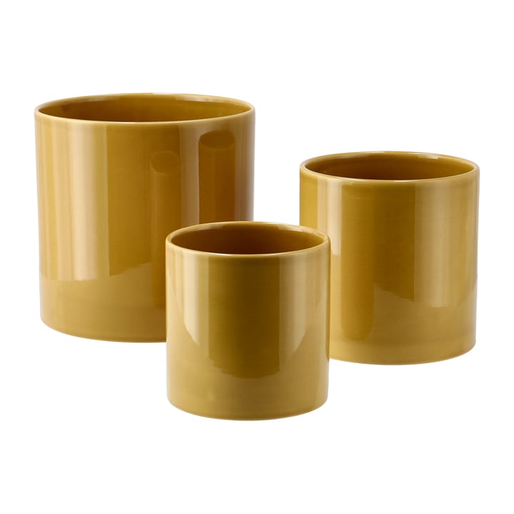 Sleek pot Ø15 cm, Mustard Scandi Living