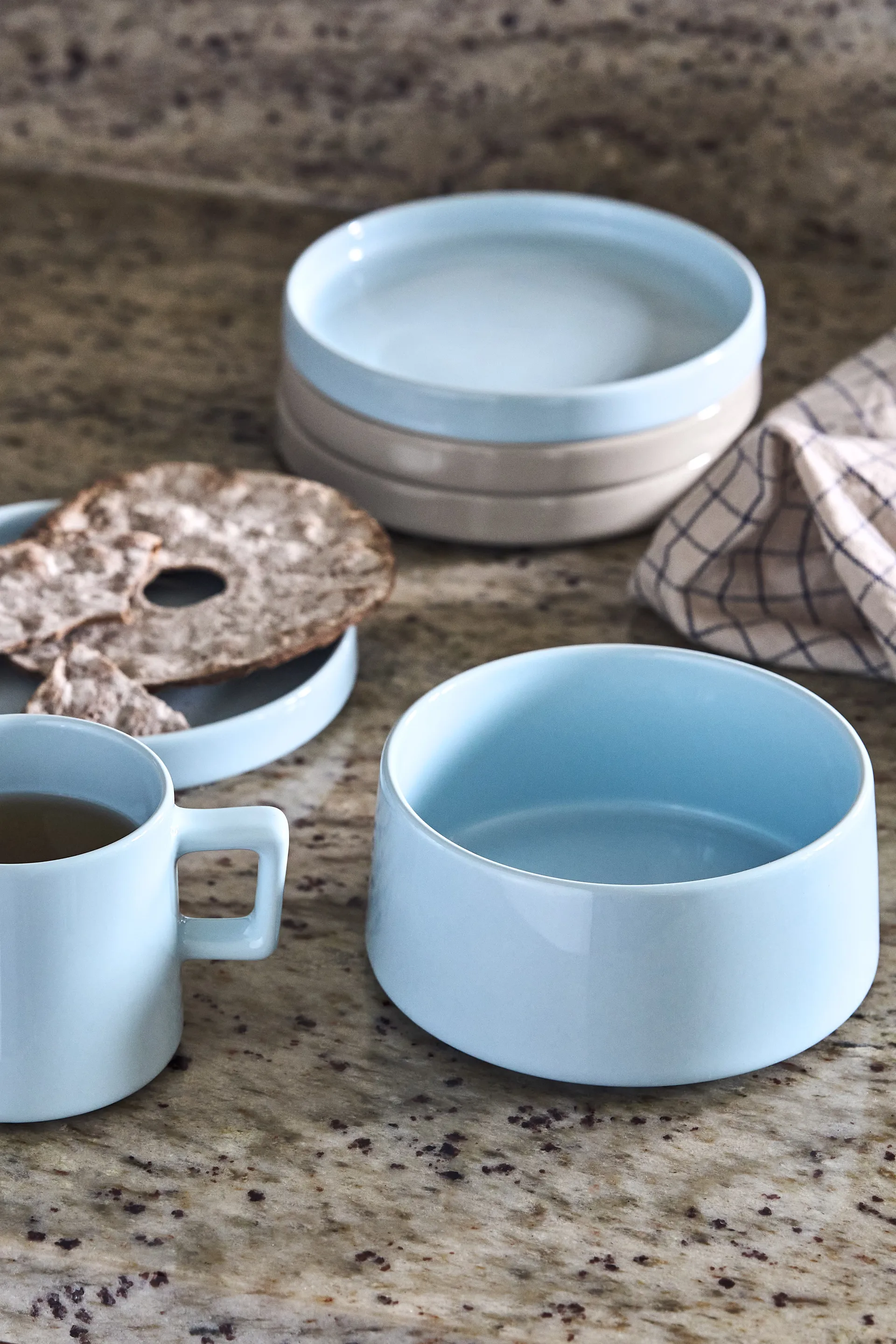Taper breakfast set 12 pieces - Light blue Scandi Living