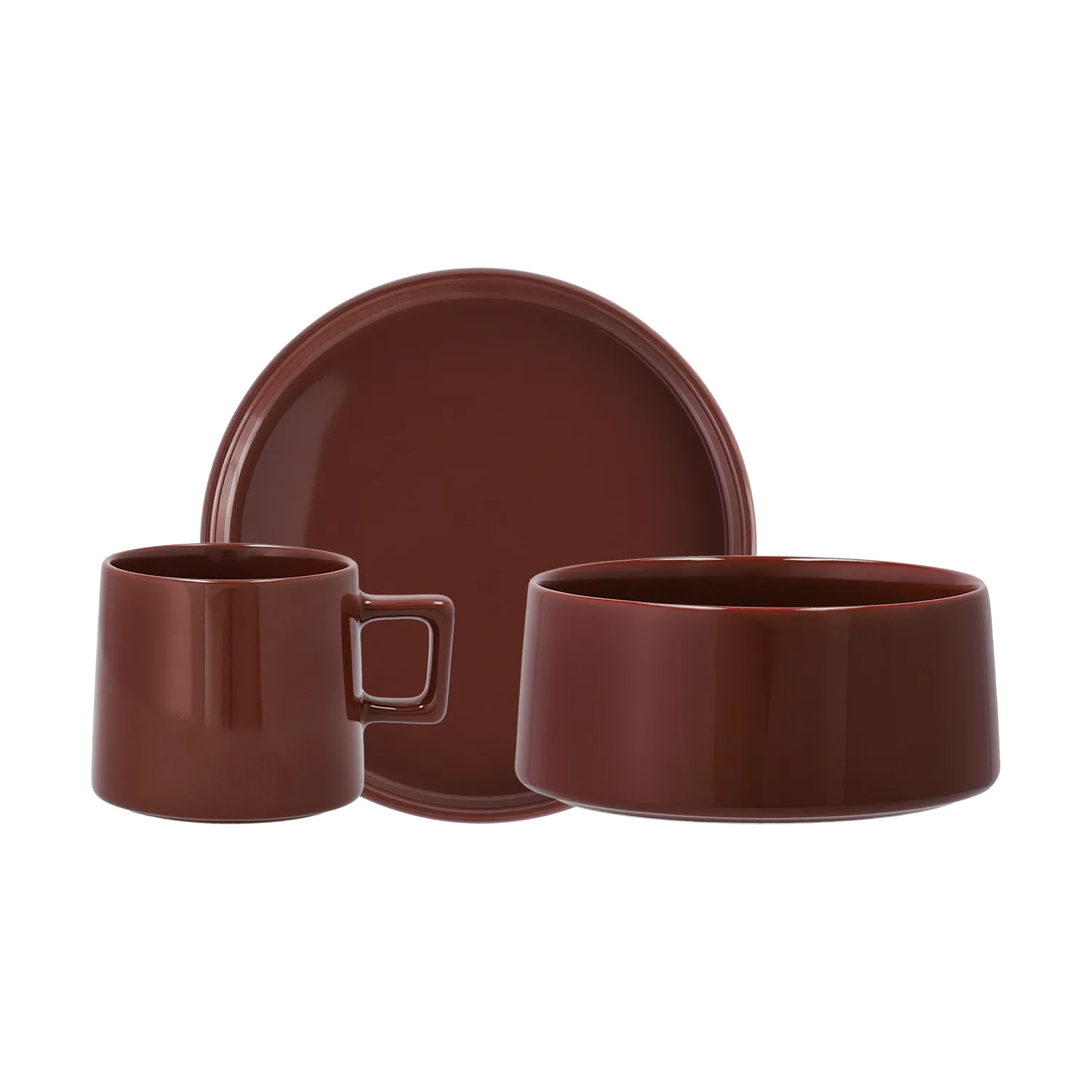 Taper breakfast set 12 pieces - Red,  Scandi Living