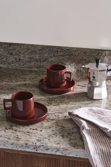 Taper breakfast set 12 pieces - Red - Scandi Living