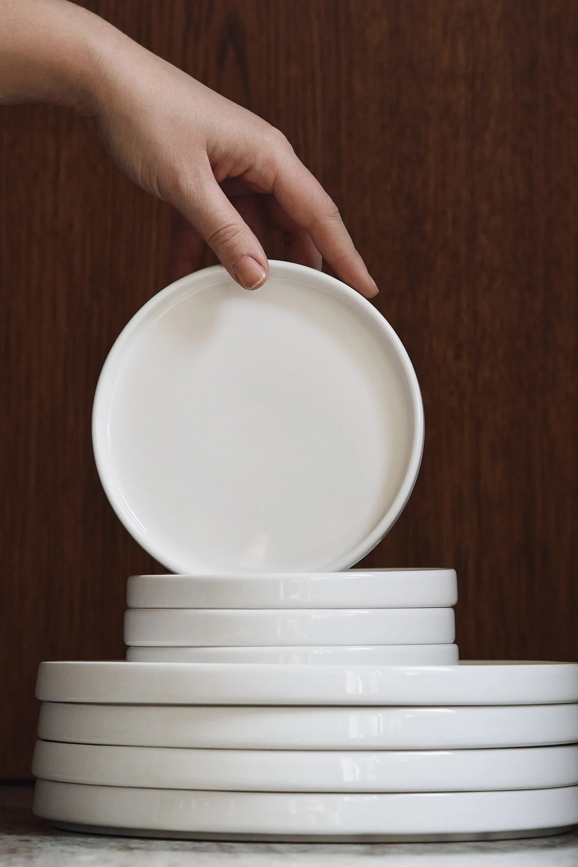 Taper plate 26cm, White Scandi Living