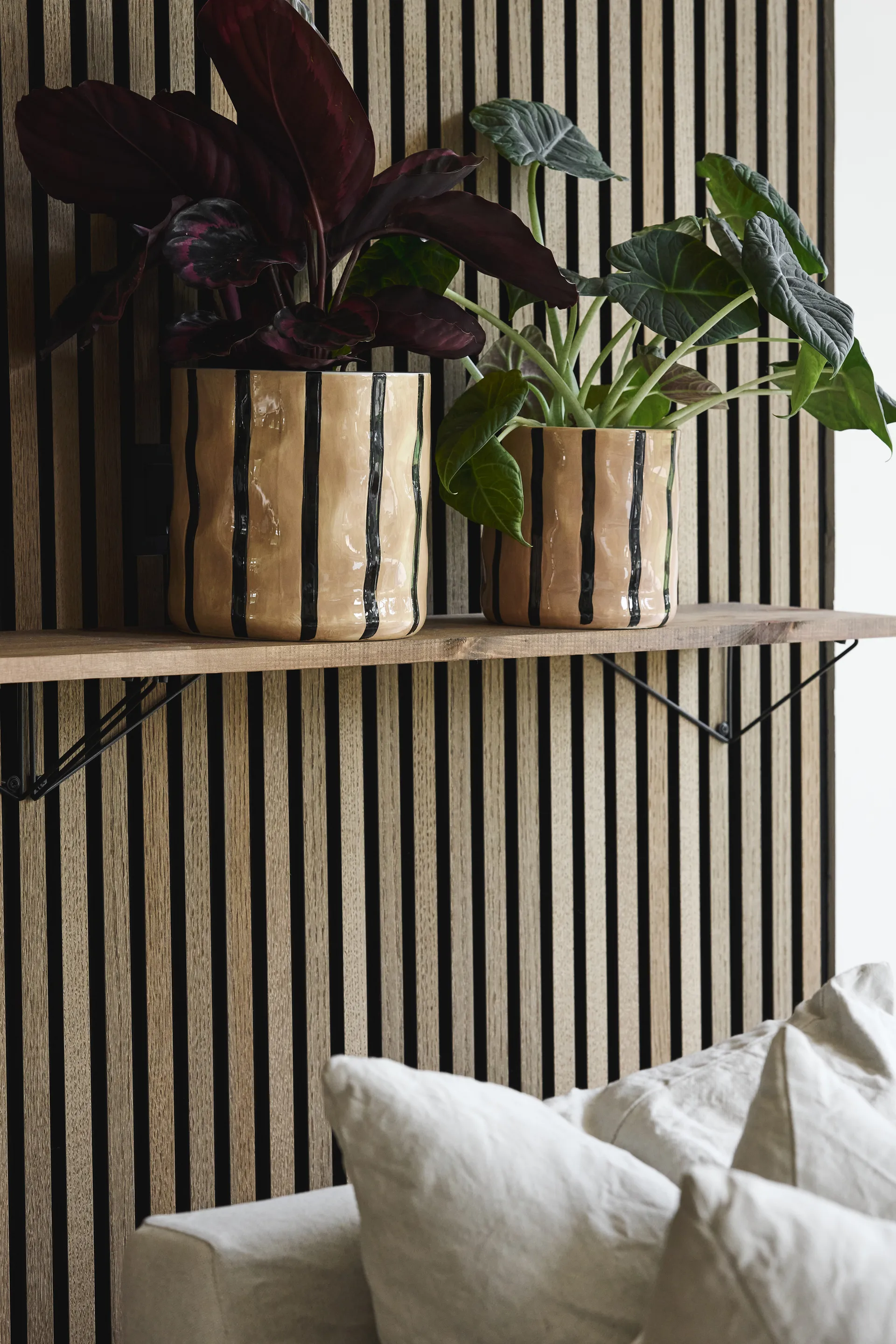 Thrive flowerpot Ø16 cm, Beige-black Scandi Living