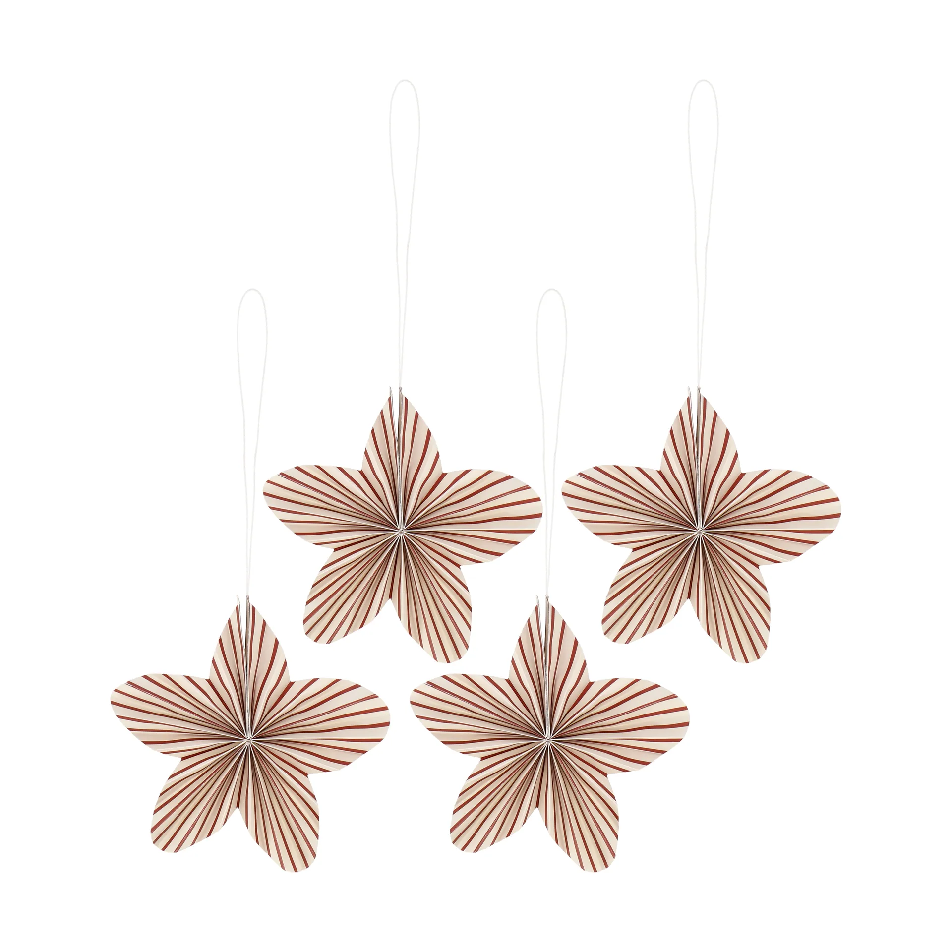 Twinkle Christmas tree ornaments 4-pack, Red striped Scandi Living