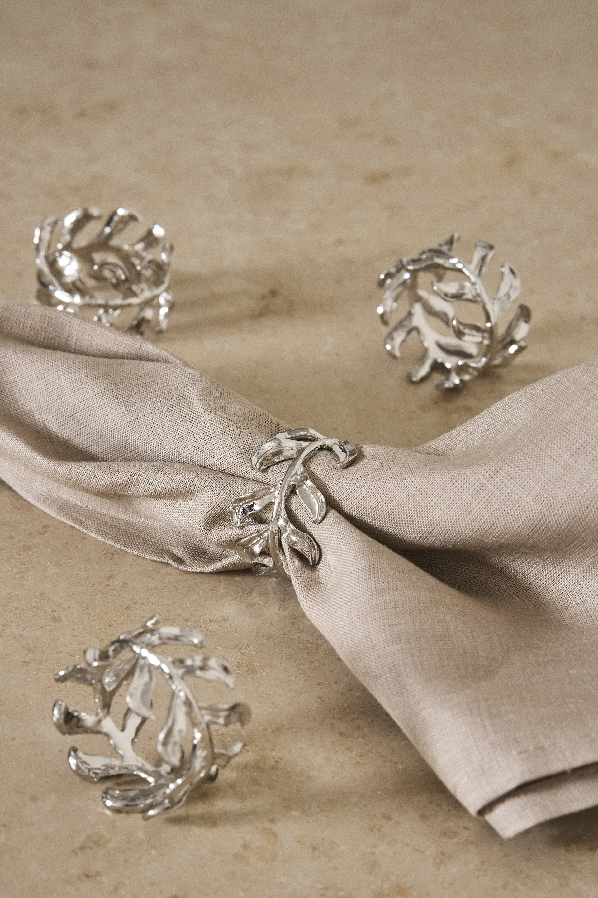 Vine napkin ring Ø4,7 cm 4-pack, Zinc alloy Scandi Living