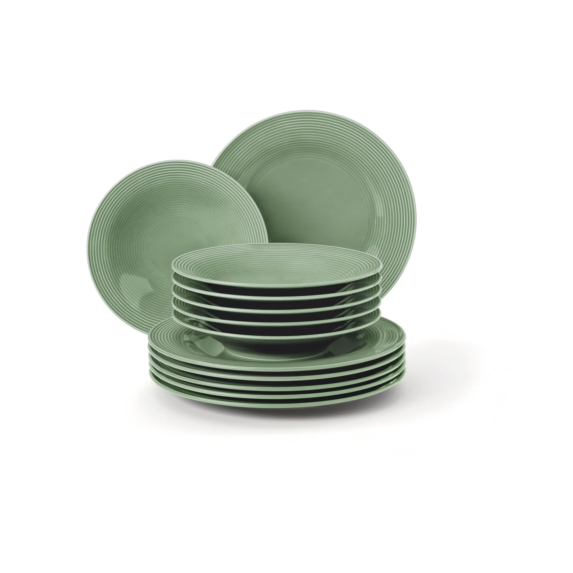 Beat service set 12 pieces, Green Seltmann Weiden