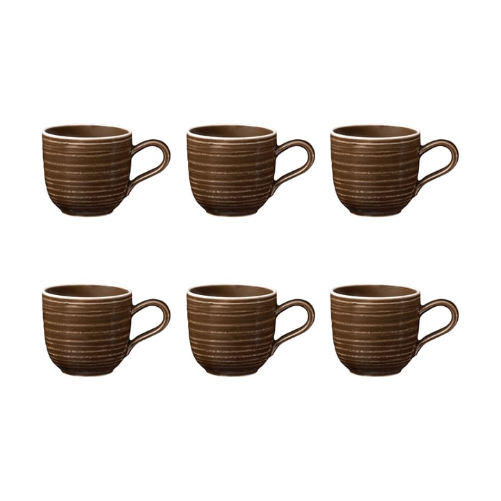 Terra espresso cup 9 cl 6-pack - Earth Brown - Seltmann Weiden