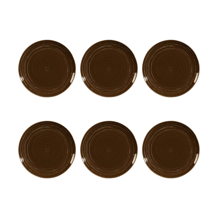 Terra plate Ø22.7 cm 6-pack - Earth Brown - Seltmann Weiden