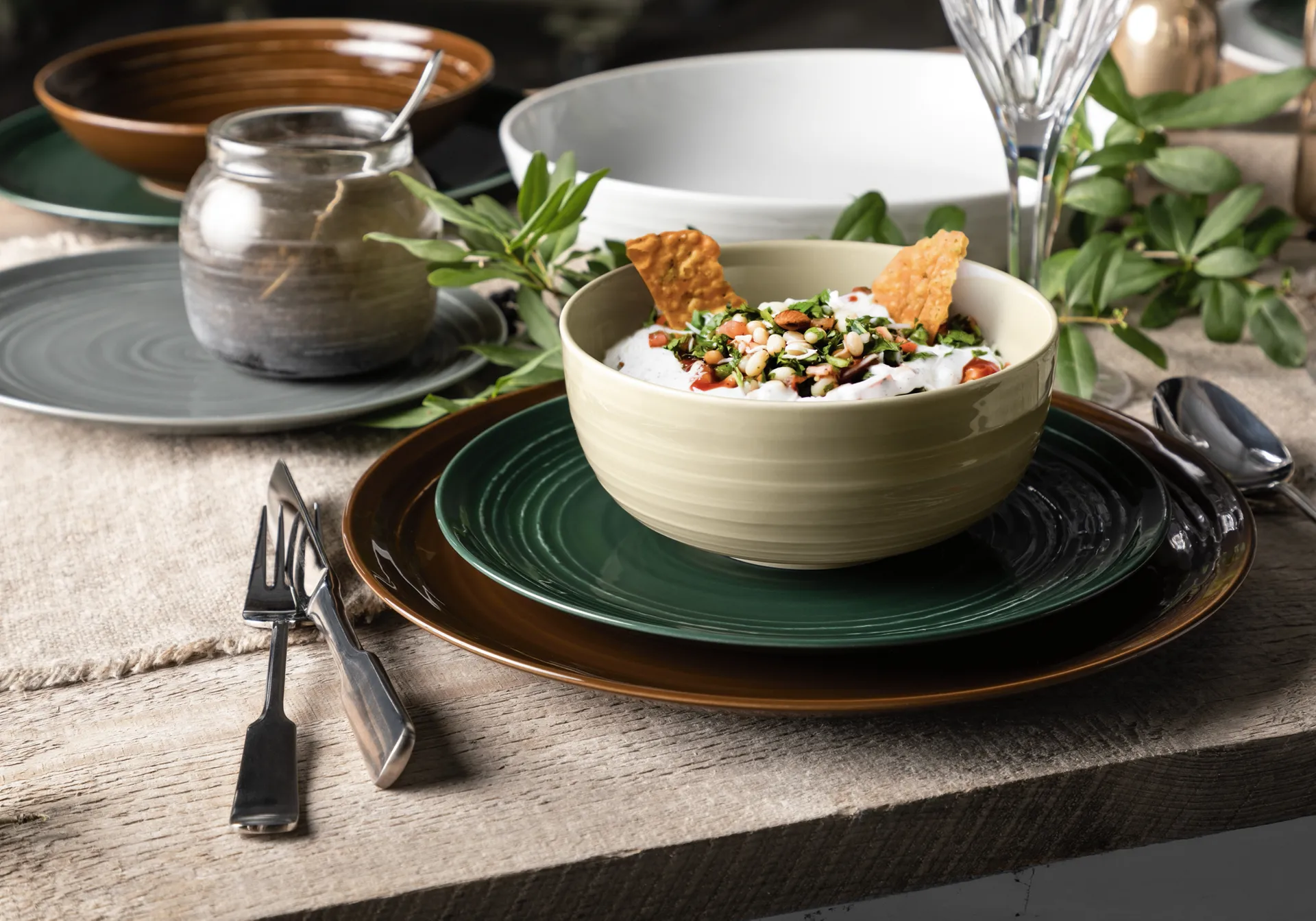 Terra plate Ø22.7 cm 6-pack, Moss Green Seltmann Weiden