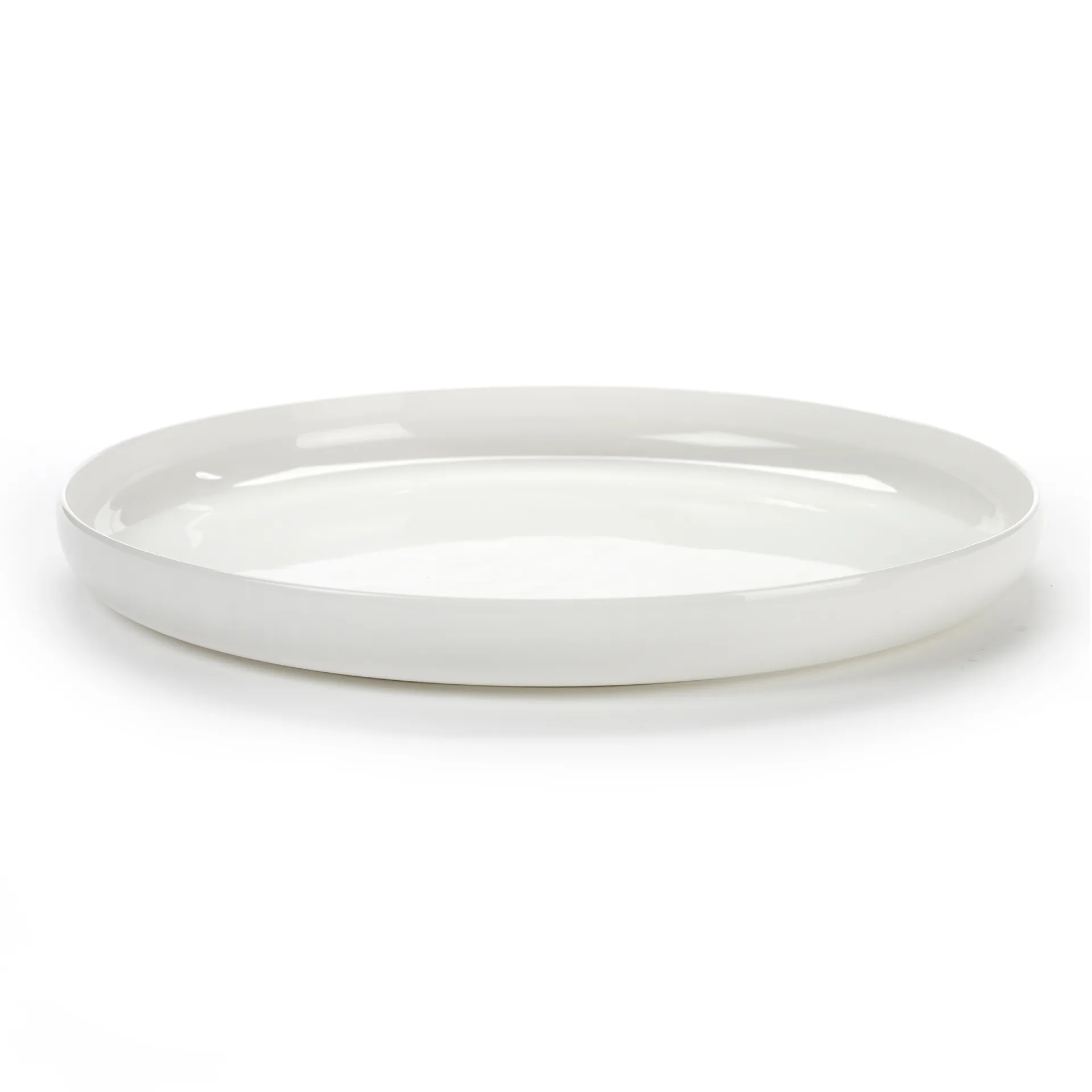 Base plate with high rim white, 28 cm Serax