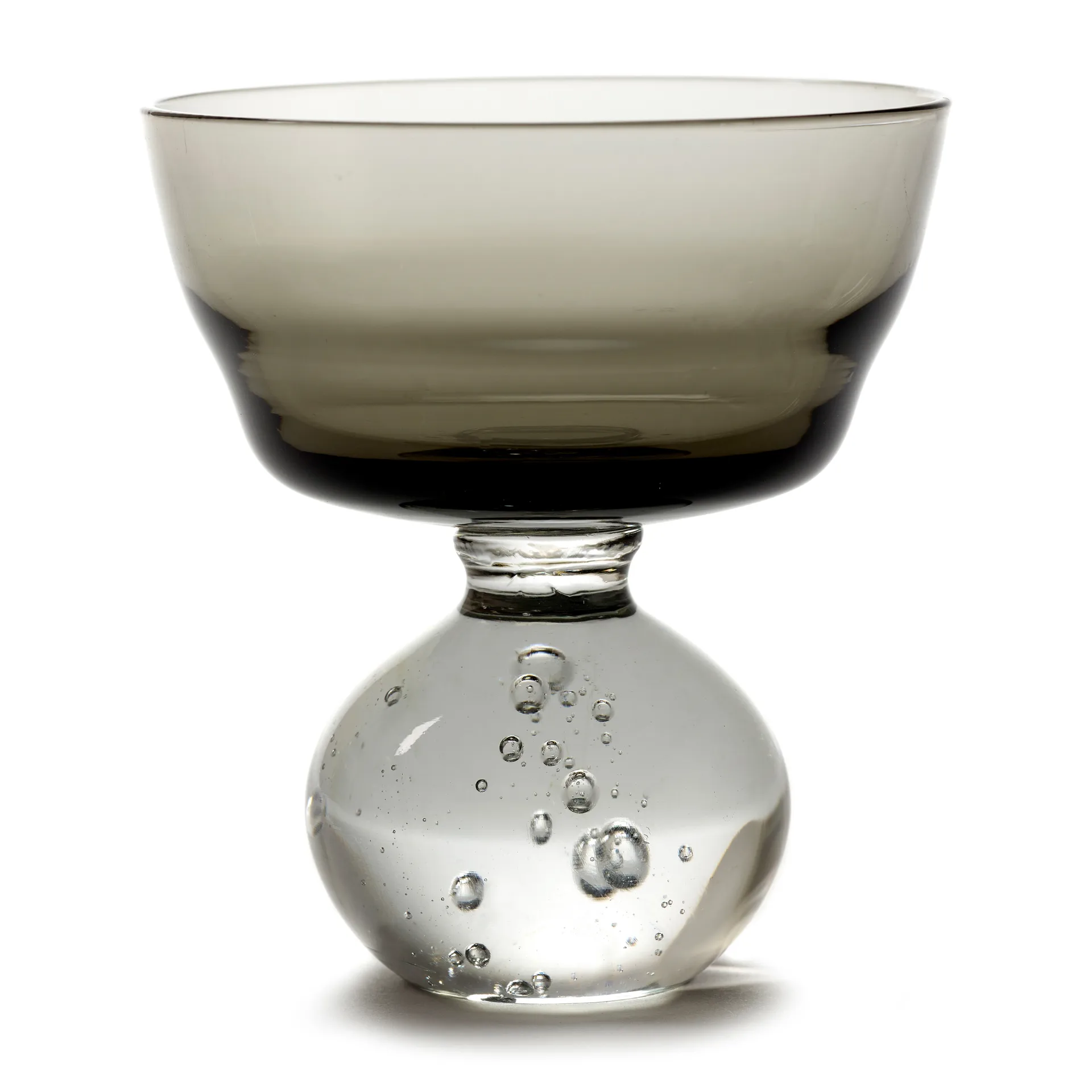 Eternal snow stem glass M 9.2 cm, Smoky grey Serax