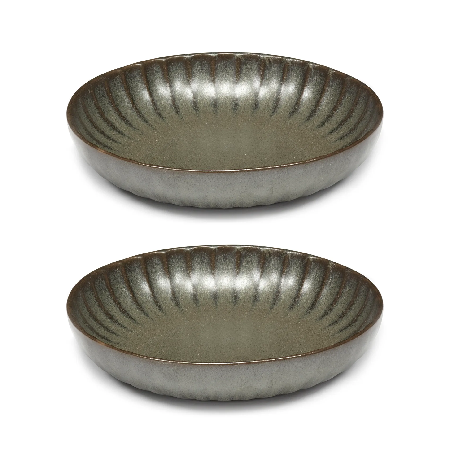 Inku high plate S Ø19 cm 2-pack, Green Serax