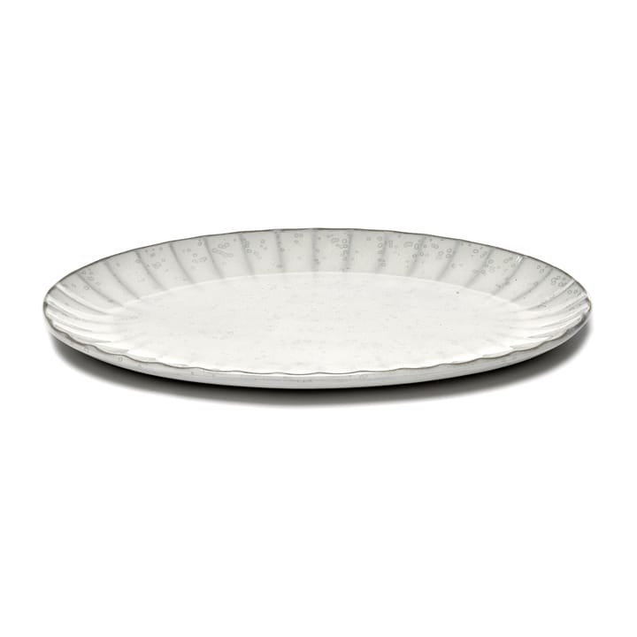 Inku oval plate L 21x30 cm - White - Serax