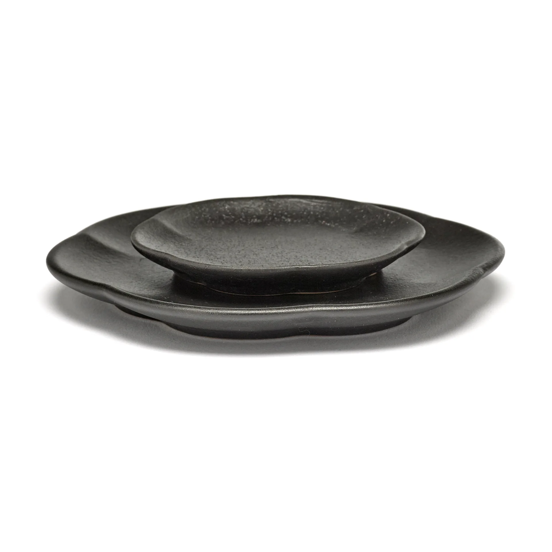 Inku ridged plate M 13.9 cm, Black Serax
