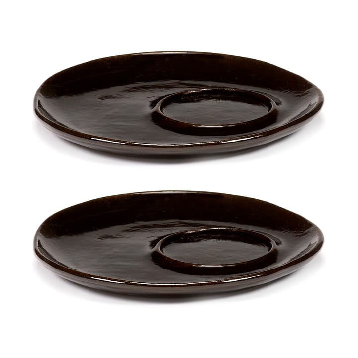 La Mère saucer for espresso cup Ø11 cm 2-pack, Dark brown Serax