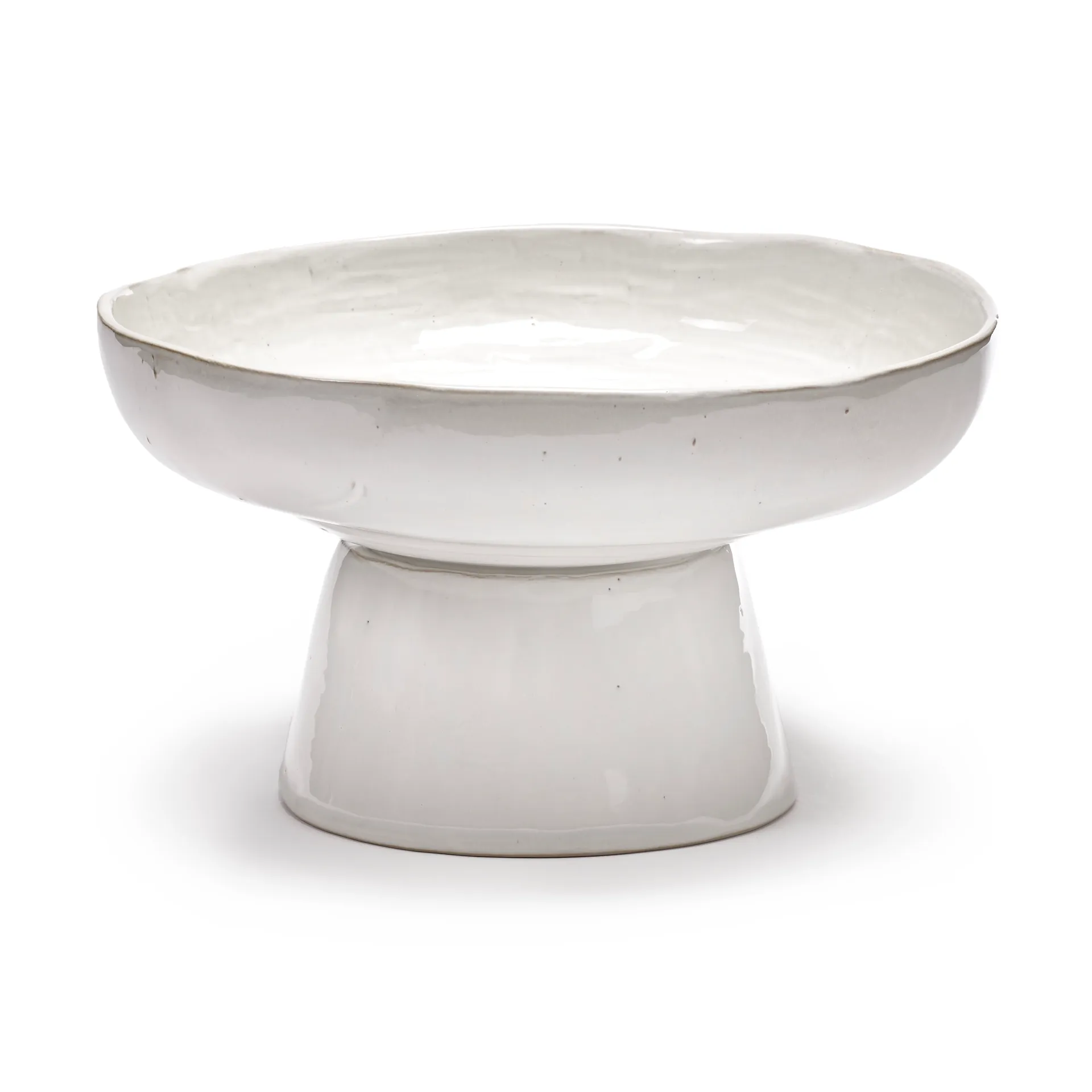 La Mère serving tray on foot Ø31 cm, Off white Serax