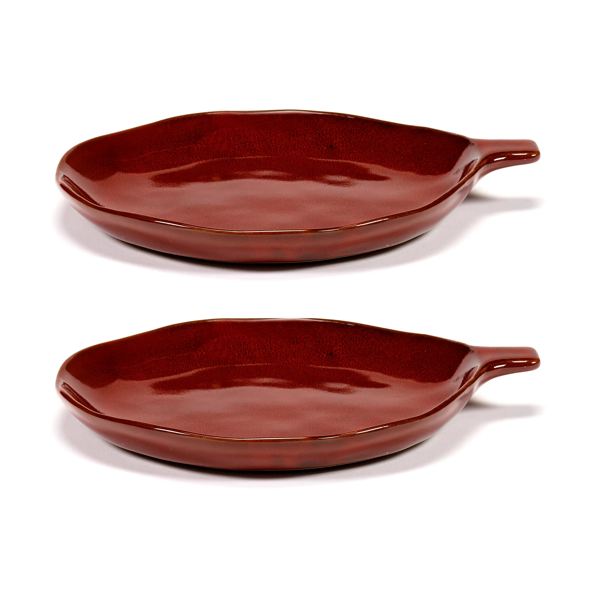 La Mère tray with handles Ø17 cm 2-pack, Venetian red Serax
