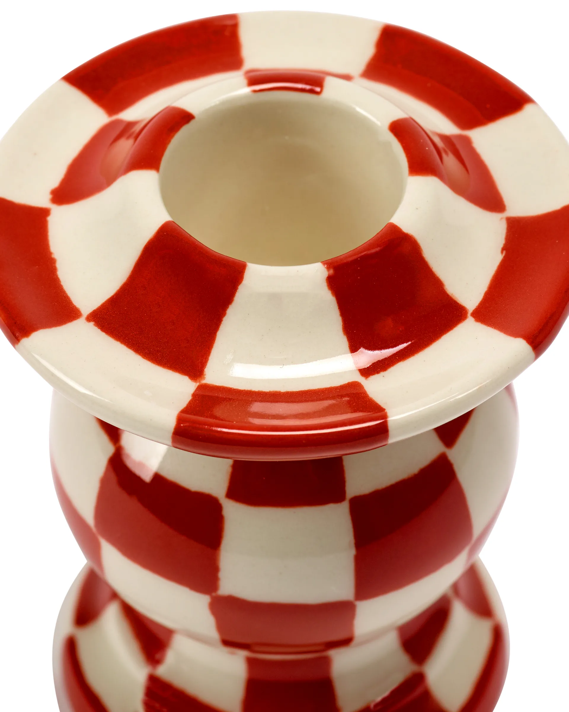 Les Objets Mouleversants N°2 candlestick, Red-white Serax