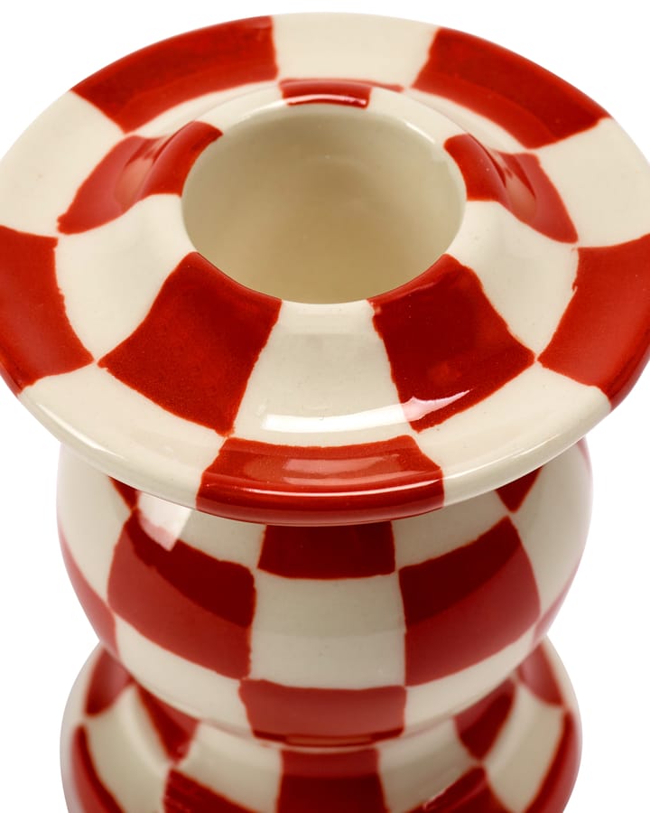 Les Objets Mouleversants N°2 candlestick, Red-white Serax