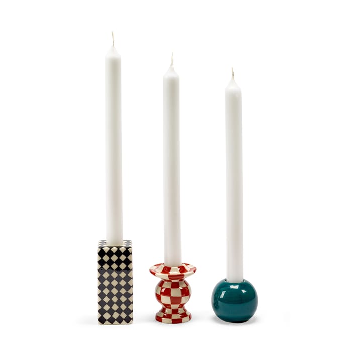 Les Objets Mouleversants N°2 candlestick, Red-white Serax
