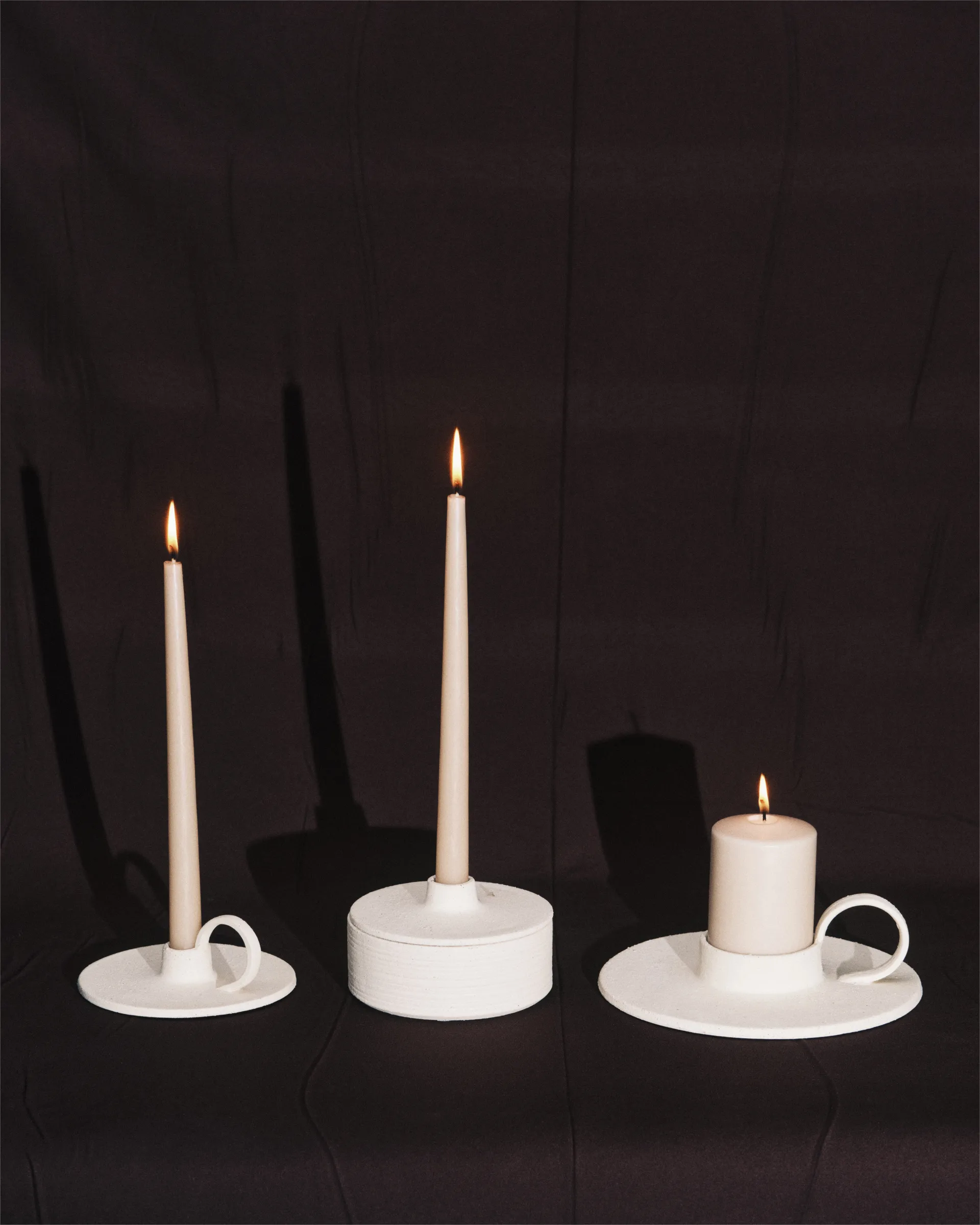 Mira candle holder S, Beige Serax