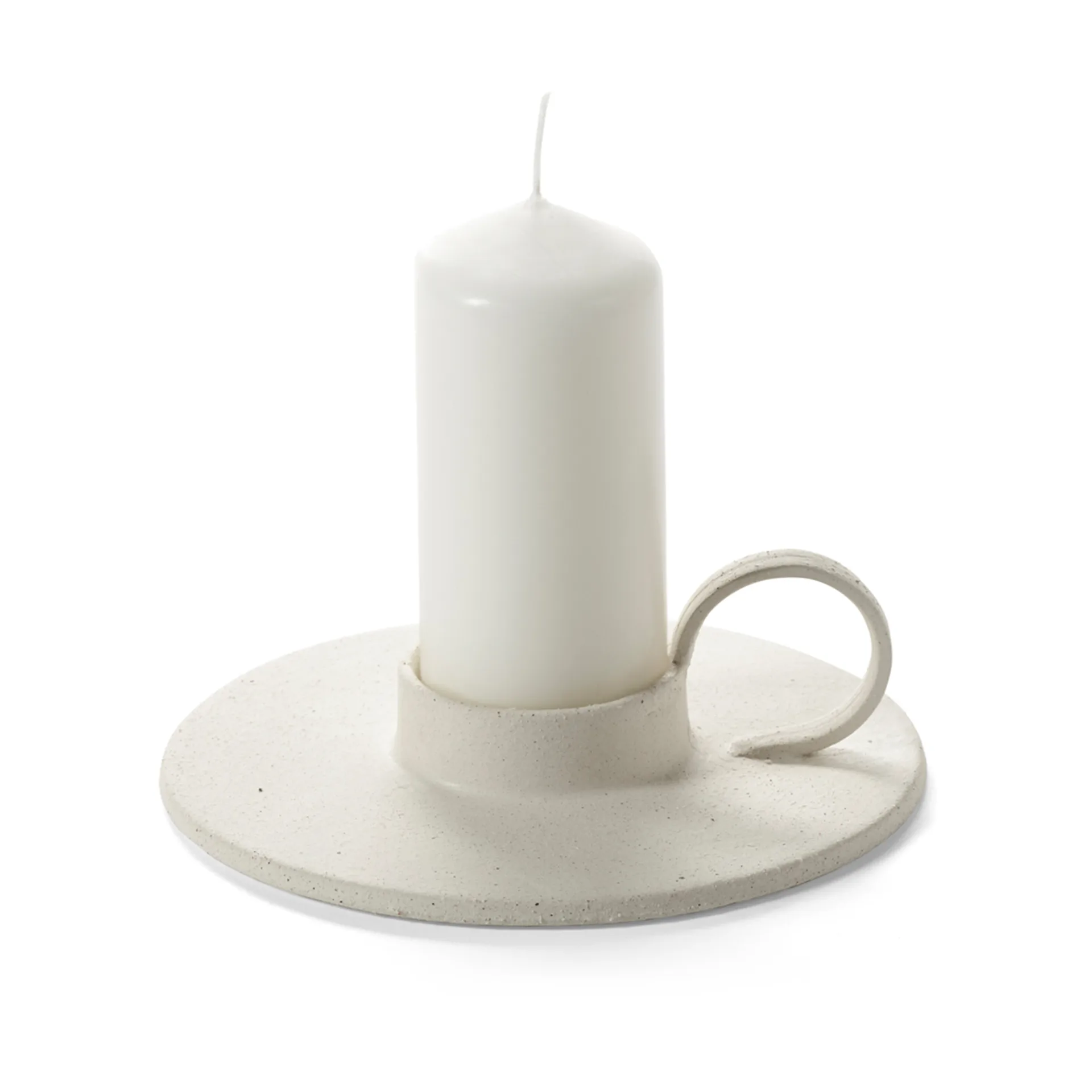Mira candlestick L, Beige Serax