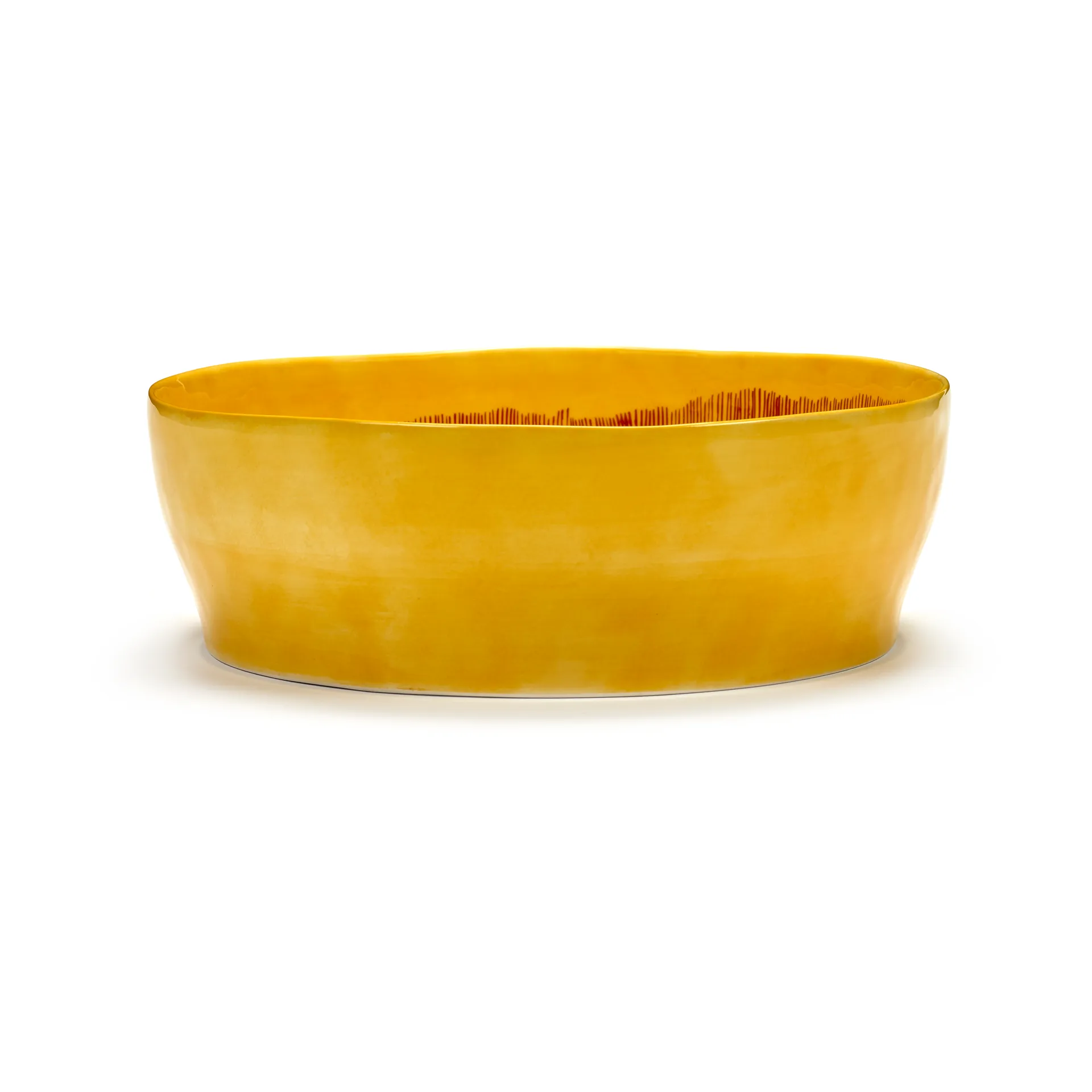 Ottolenghi Feast salad bowl Ø27,5 cm, Yellow stripes-red Serax