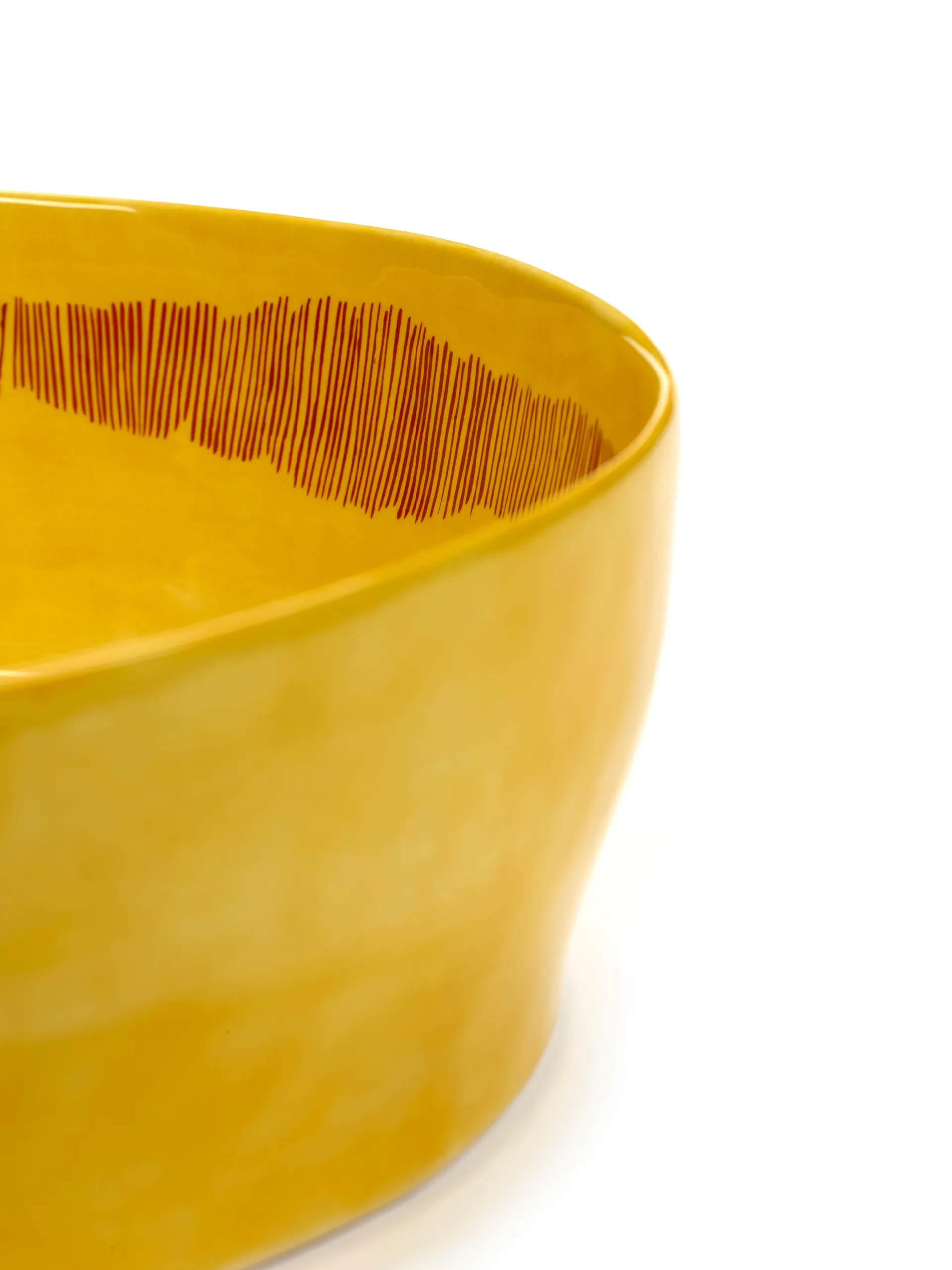 Ottolenghi Feast salad bowl Ø27,5 cm, Yellow stripes-red Serax