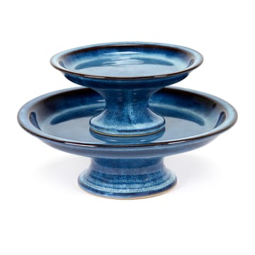 Pure cake plate glazed L 23.5 cm - Dark blue - Serax
