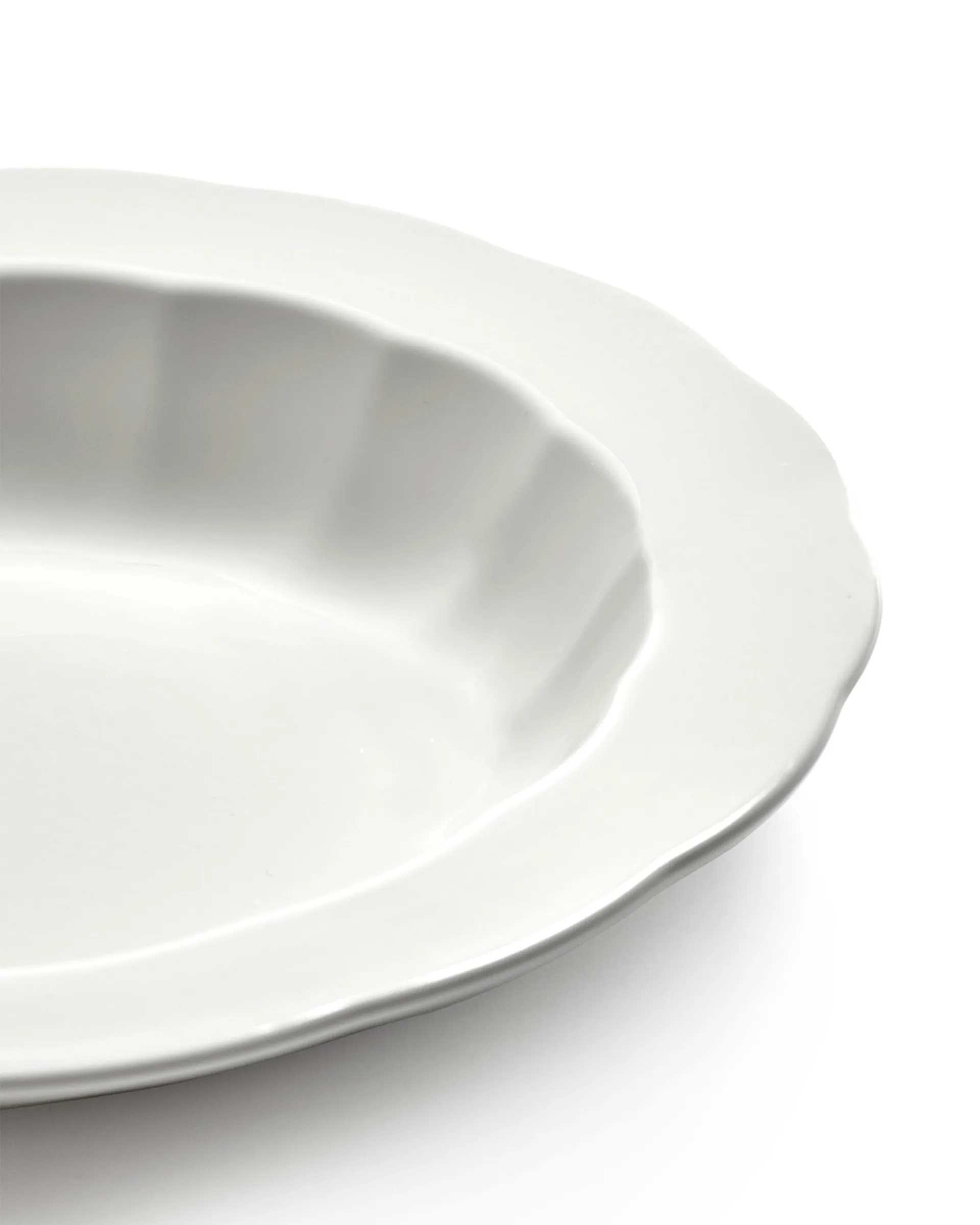 Silhouette deep plate L Ø27 cm 4-pack, White Serax