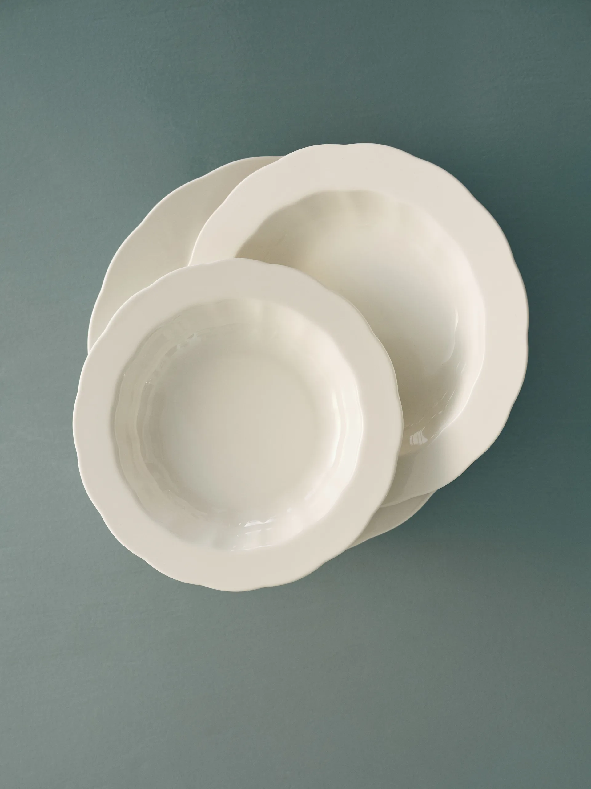 Silhouette deep plate M Ø23.7 cm 4-pack, White Serax