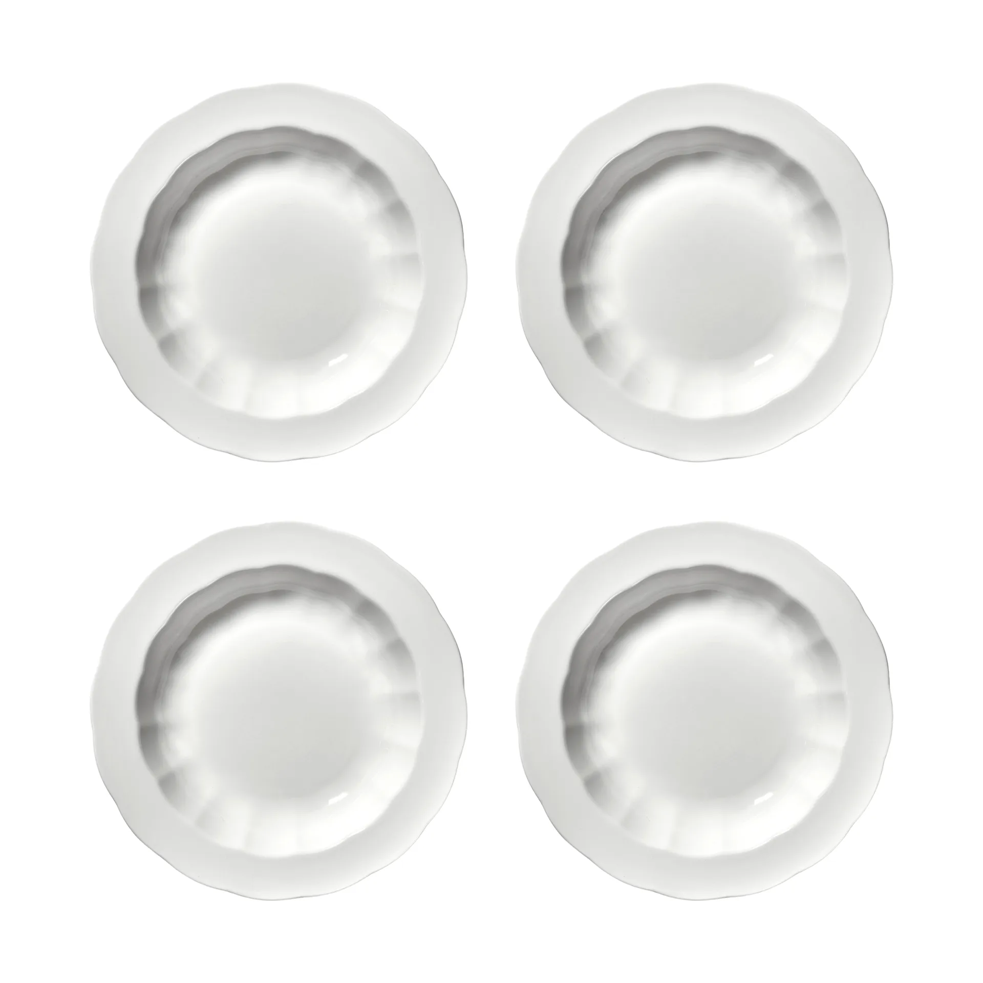 Silhouette deep plate S Ø21.5 cm 4-pack, White Serax