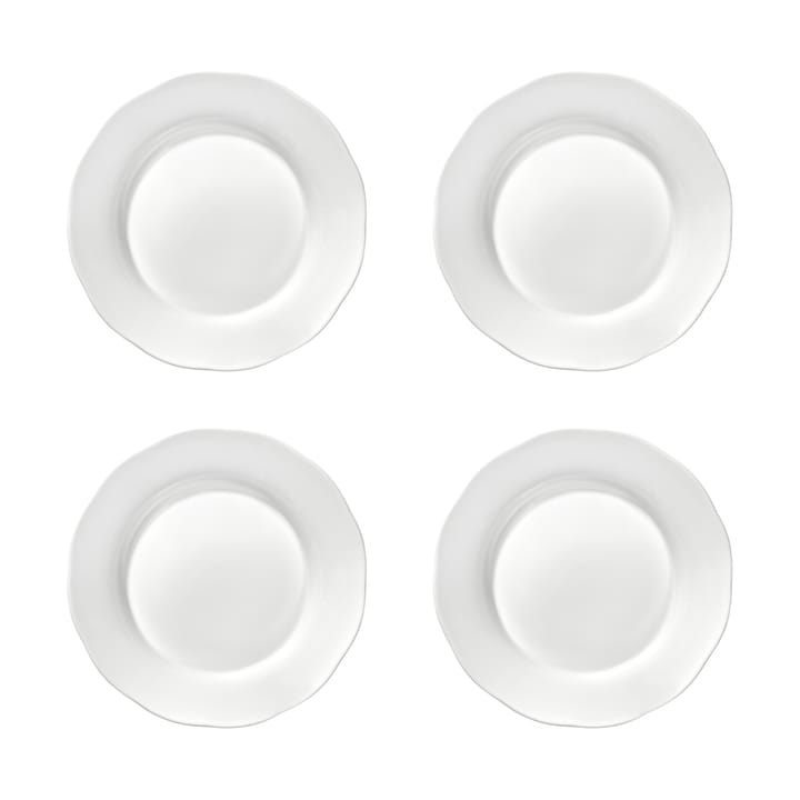 Silhouette deep side plate L Ø18.5 cm 4-pack - White - Serax