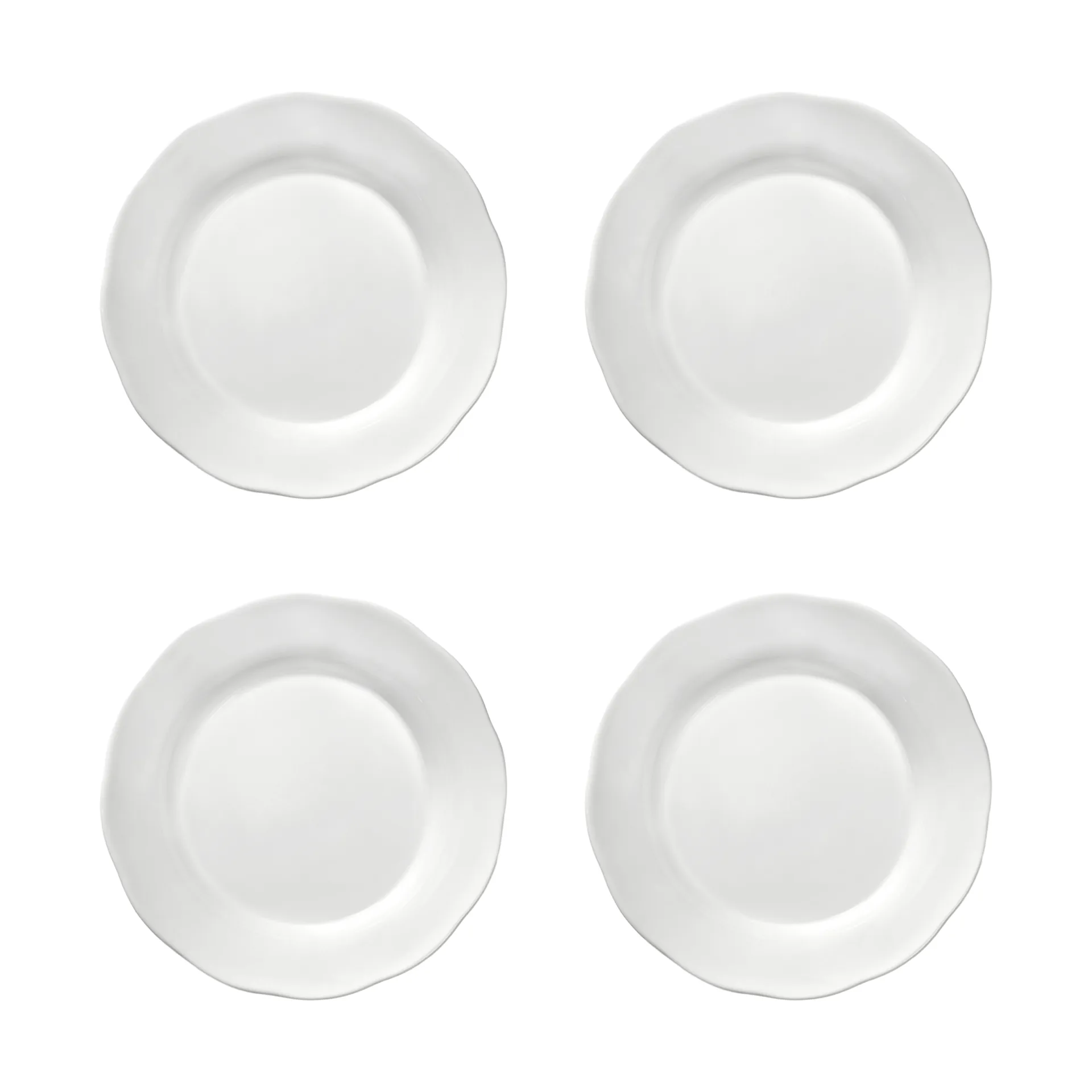 Silhouette deep side plate M Ø15 cm 4-pack, White Serax