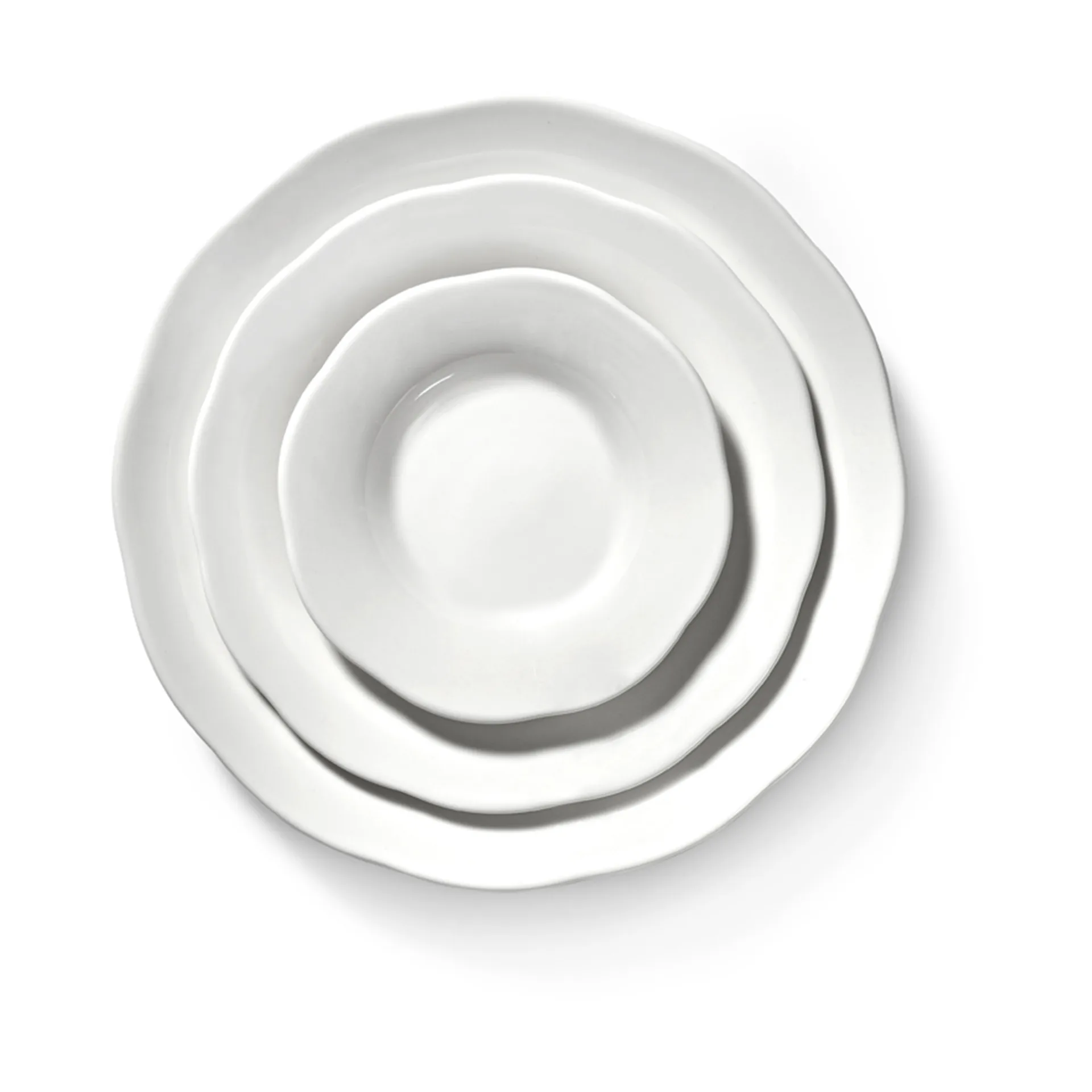 Silhouette deep side plate M Ø15 cm 4-pack, White Serax
