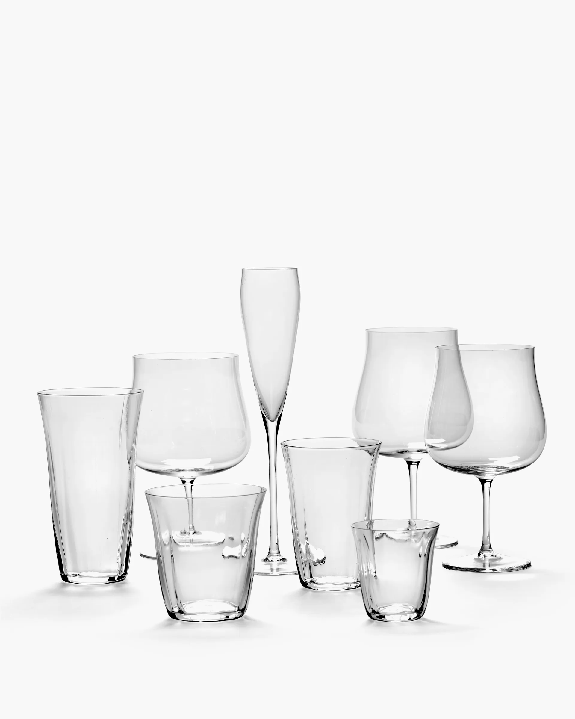 Silhouette long drink glass 44 cl 4-pack, Clear Serax