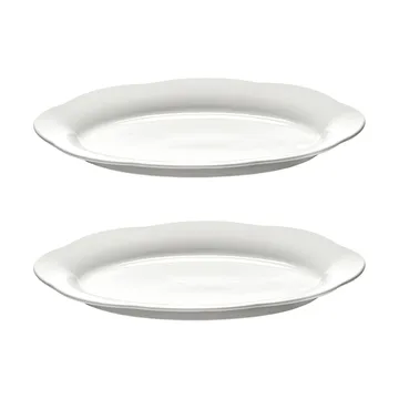 Silhouette oval deep plate L 21x30 cm 2-pack - White - Serax