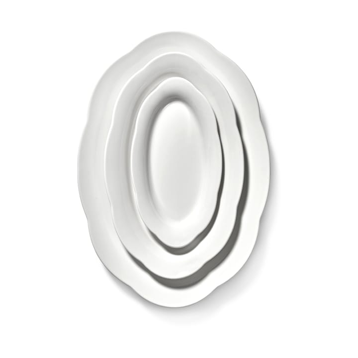 Silhouette oval deep plate L 21x30 cm 2-pack, White Serax