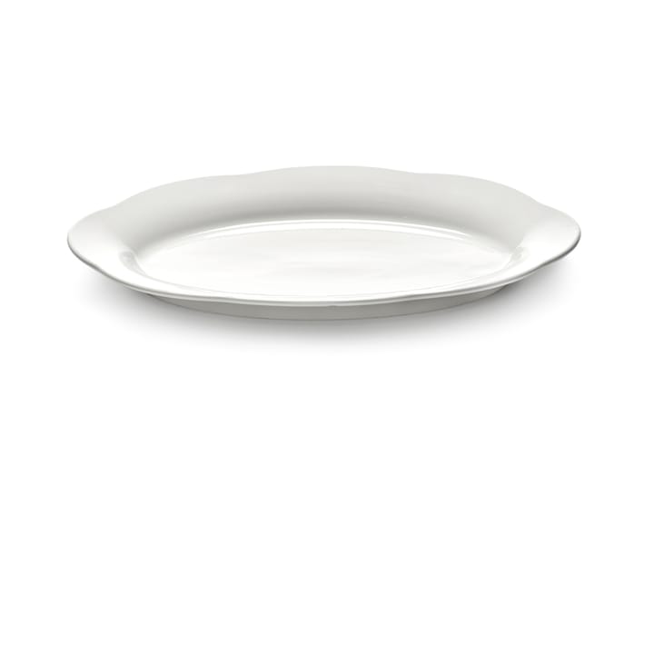 Silhouette oval deep plate L 21x30 cm - White - Serax