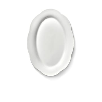 Silhouette oval deep plate L 21x30 cm - White - Serax