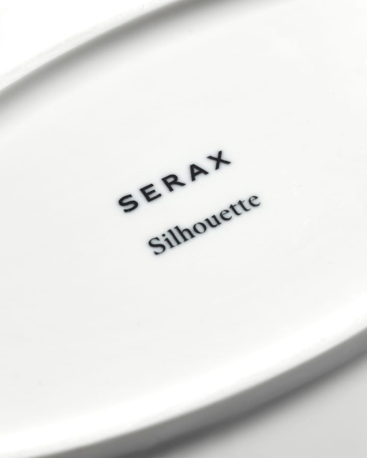 Silhouette oval deep plate L 21x30 cm, White Serax
