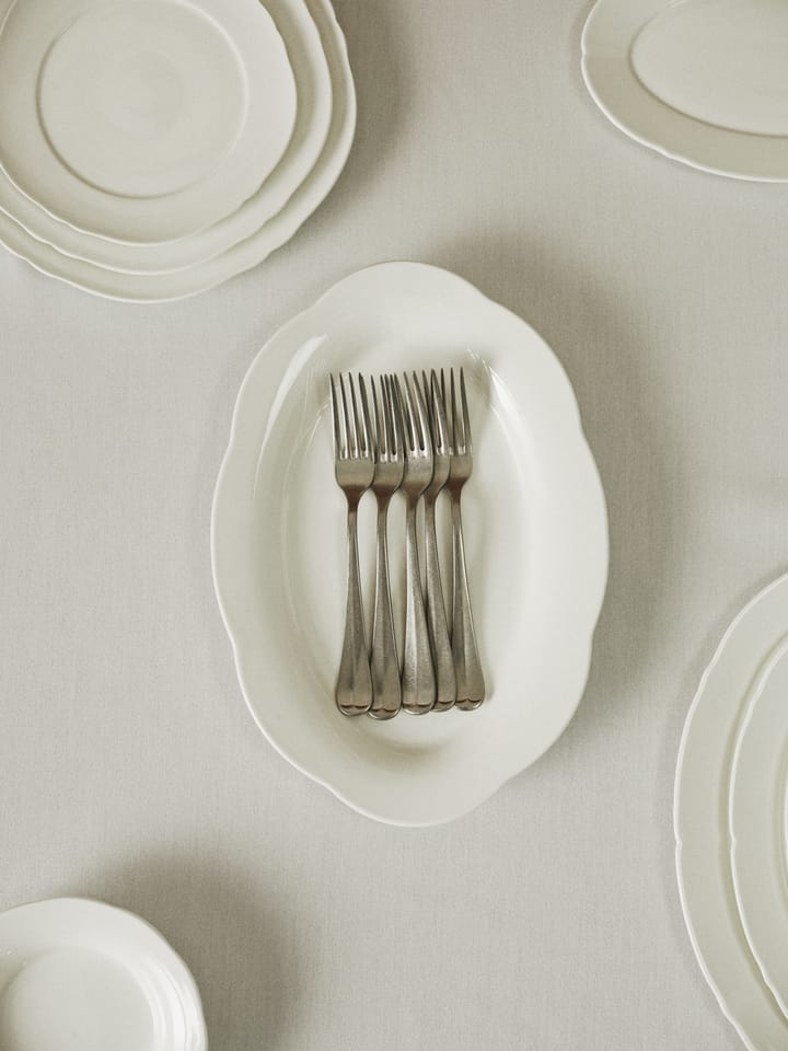 Silhouette oval deep plate L 21x30 cm, White Serax