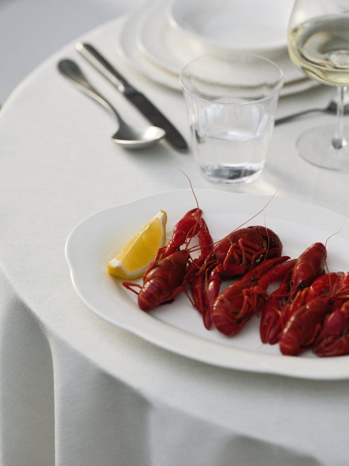 Silhouette oval deep plate L 21x30 cm, White Serax