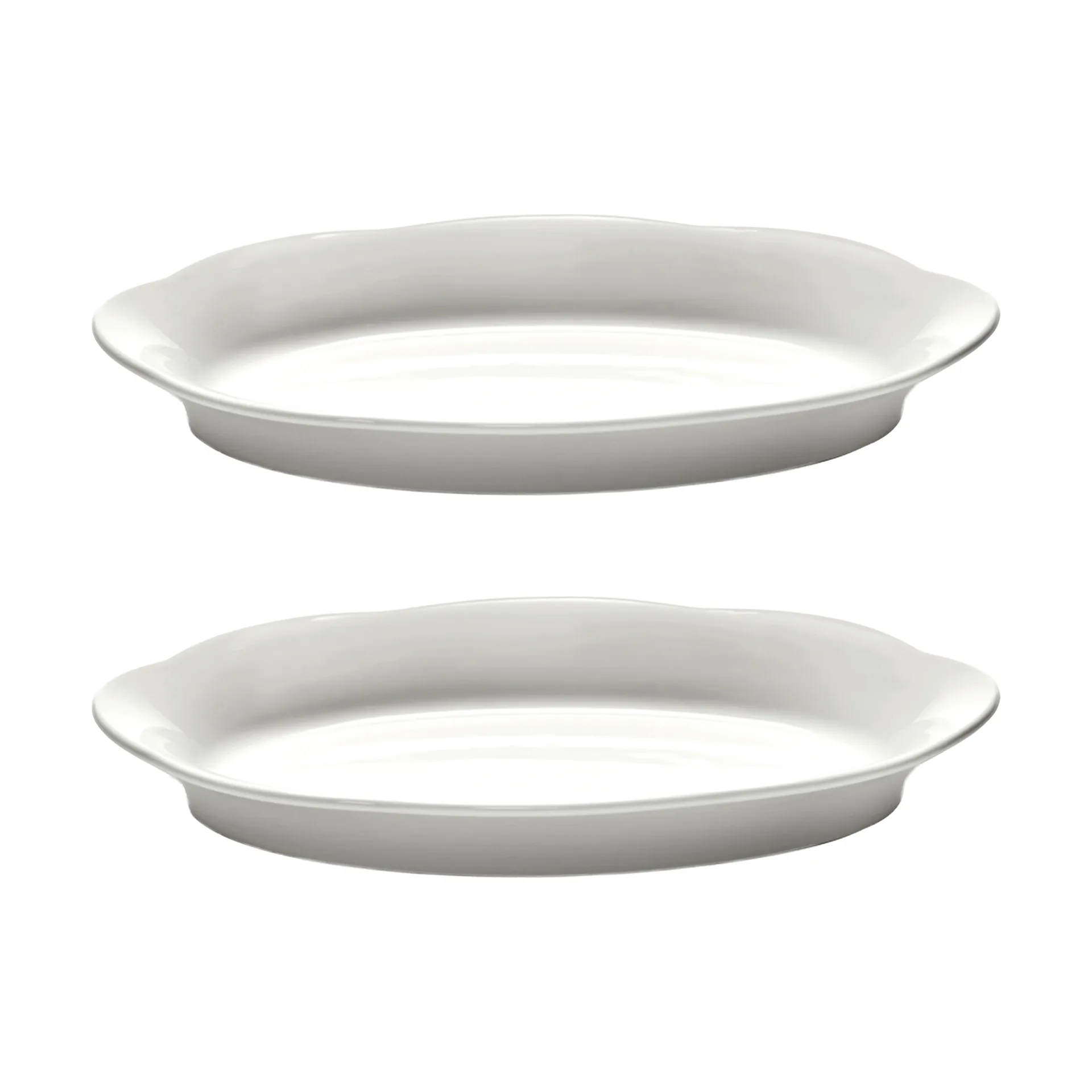 Silhouette oval deep plate M 15x24.5 cm 2-pack, White Serax