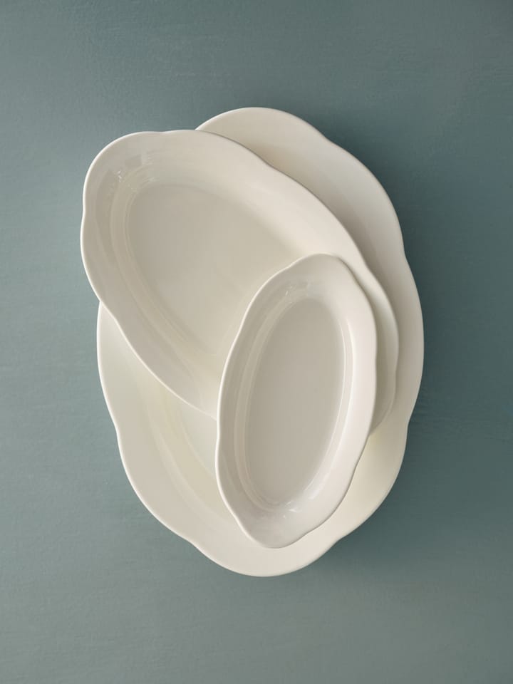 Silhouette oval deep plate M 15x24.5 cm 2-pack, White Serax