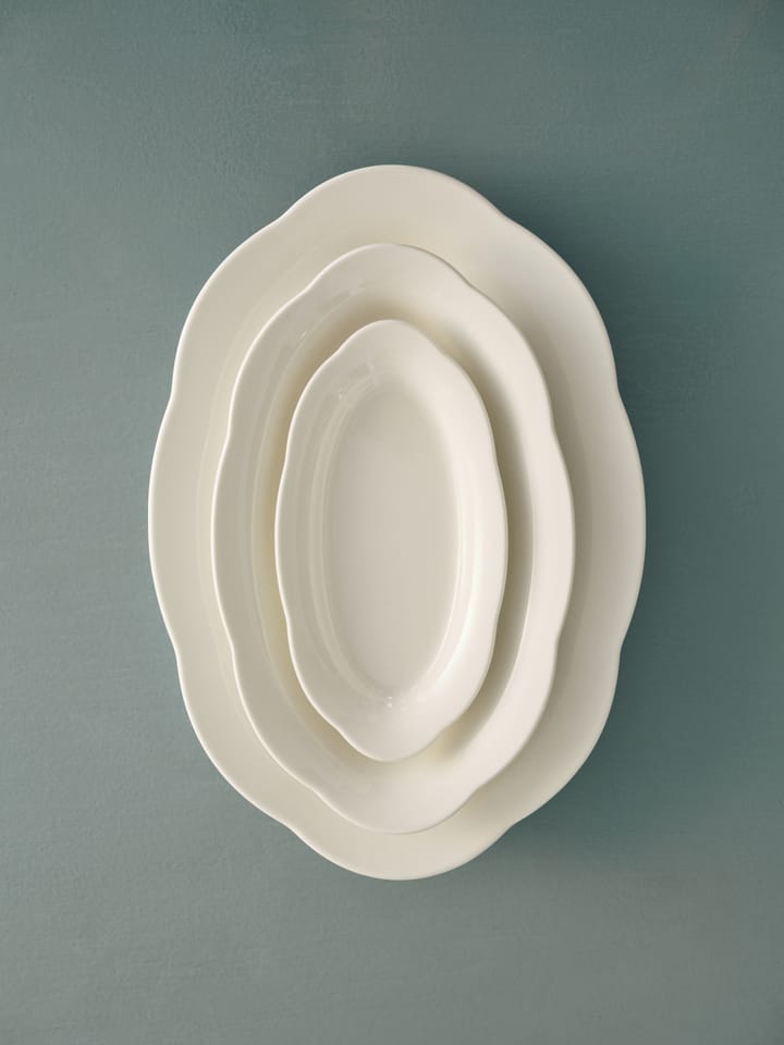 Silhouette oval deep plate M 15x24.5 cm 2-pack, White Serax