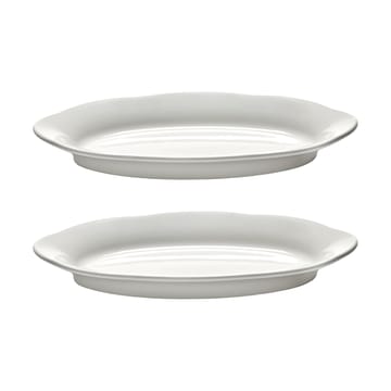 Silhouette oval deep plate S 10x18.5 cm 2-pack - White - Serax