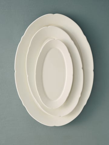 Silhouette oval plate L 21x30 cm 4-pack - White - Serax